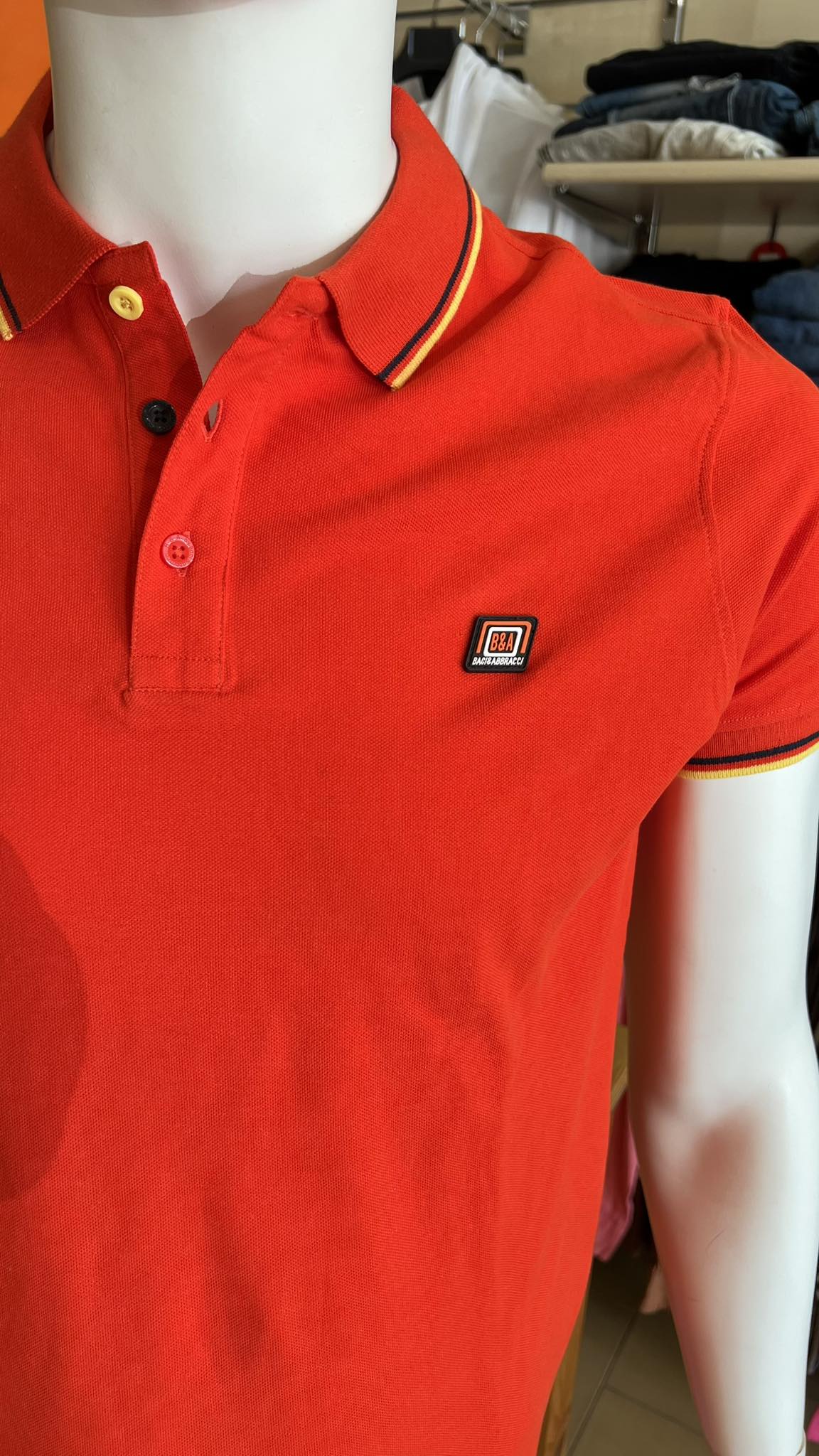 Polo baci & abbracci arancio