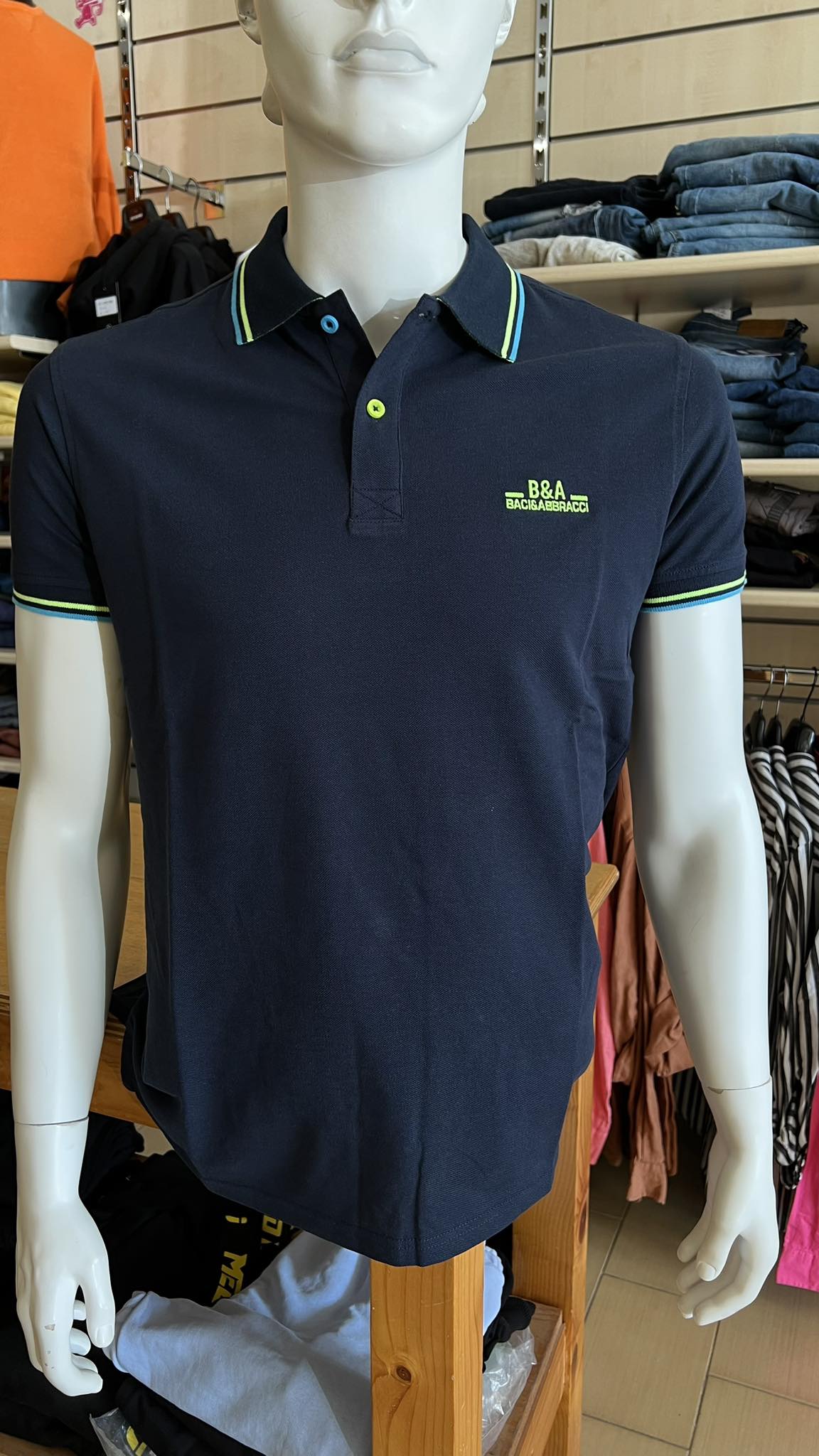 Polo baci & abbracci blu