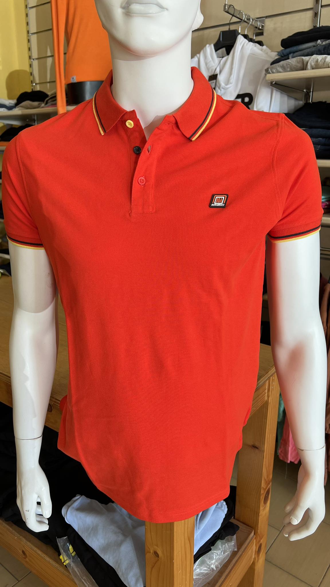 Polo baci & abbracci arancio