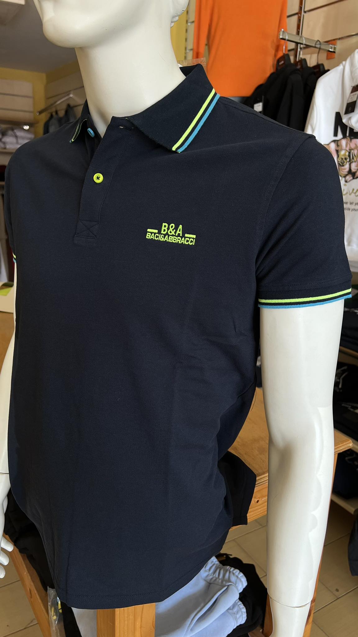 Polo baci & abbracci blu