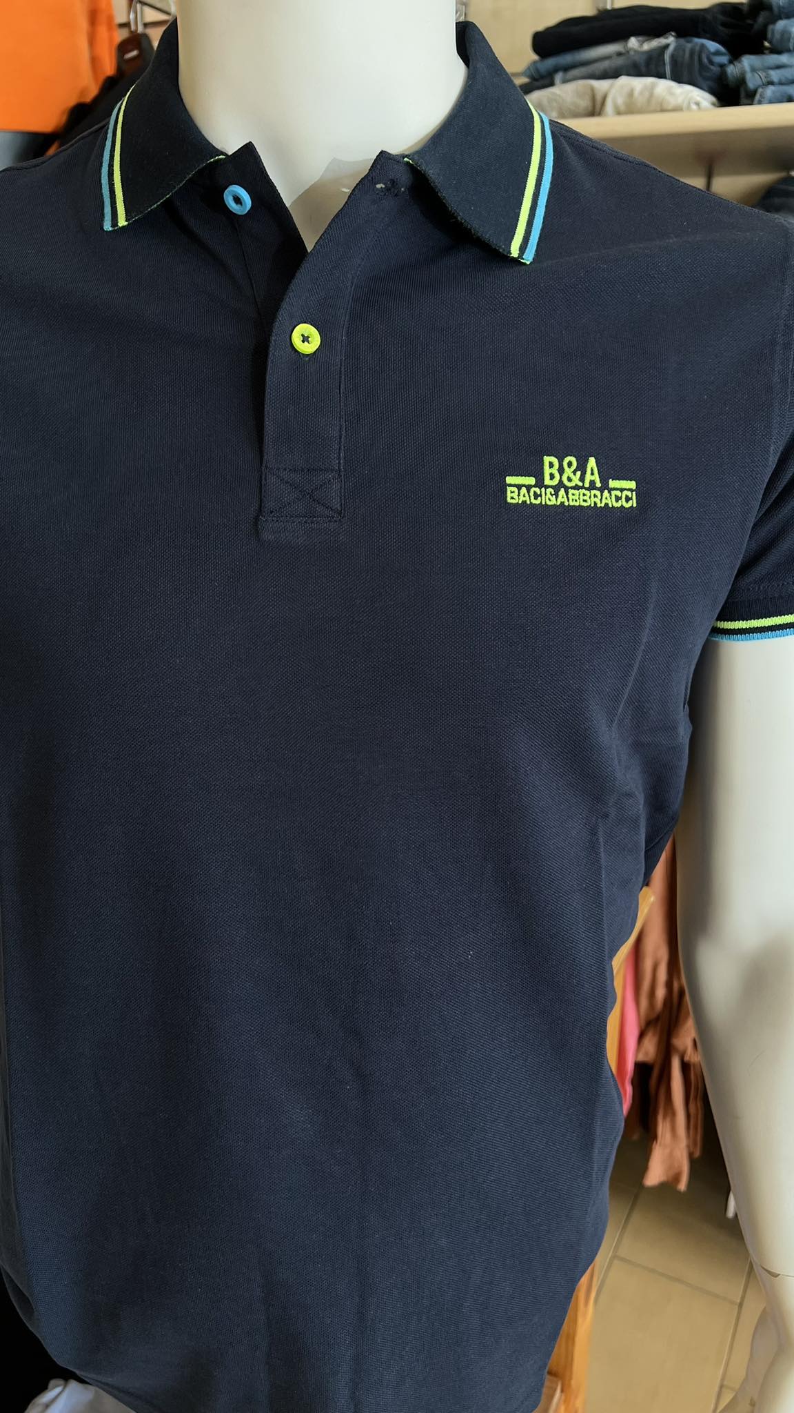 Polo baci & abbracci blu