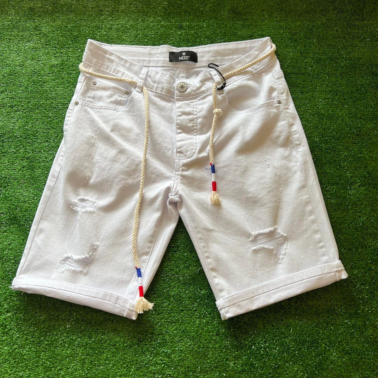 Bermuda jeans bianco