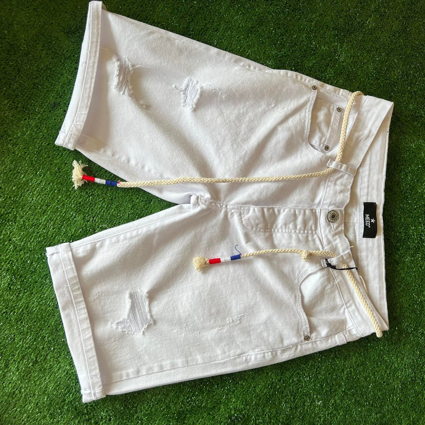 Bermuda jeans bianco