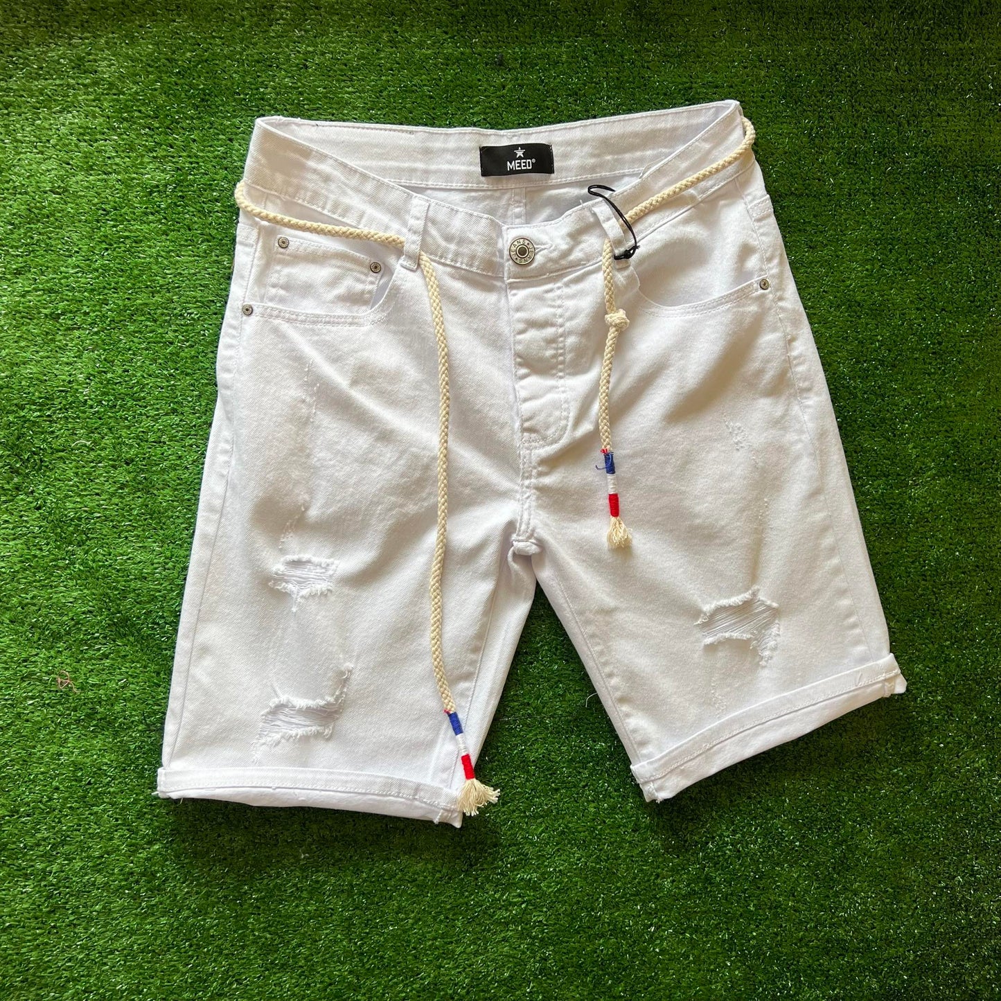 Bermuda jeans bianco