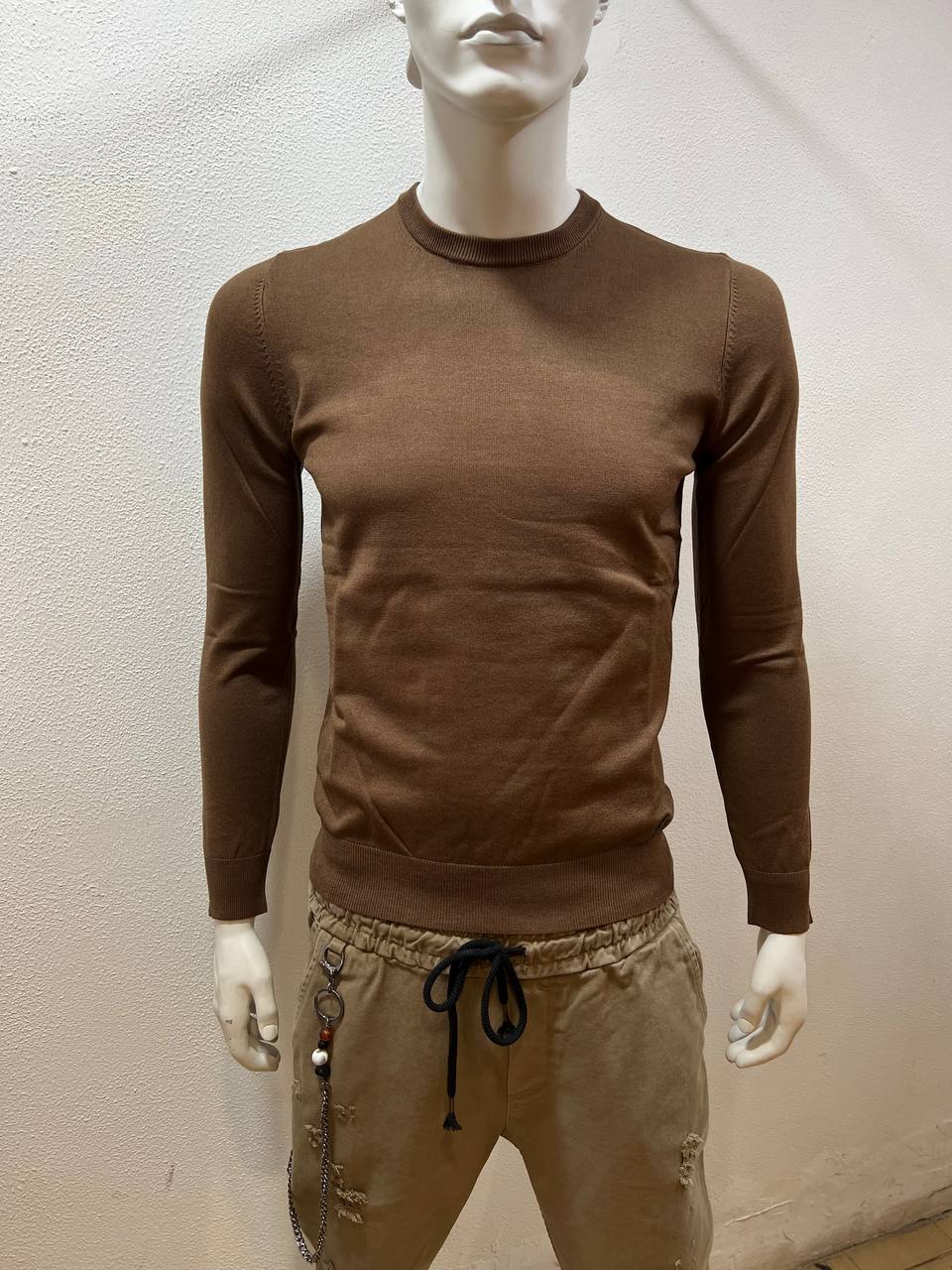 Maglia girocollo coccio