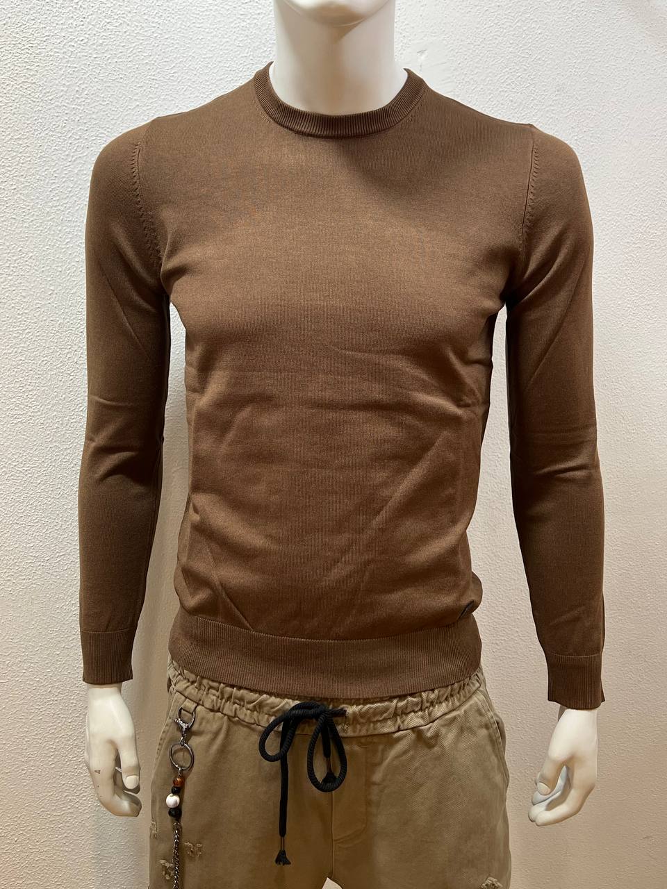 Maglia girocollo coccio