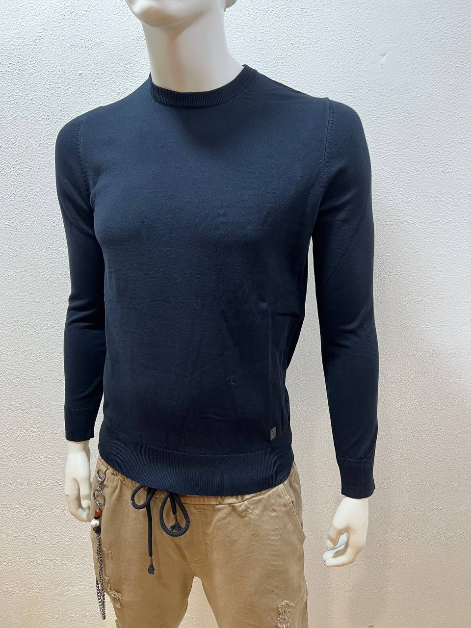 Maglia girocollo blu