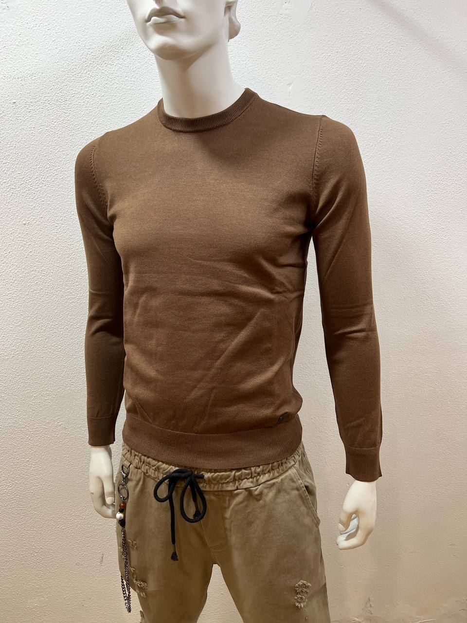 Maglia girocollo coccio