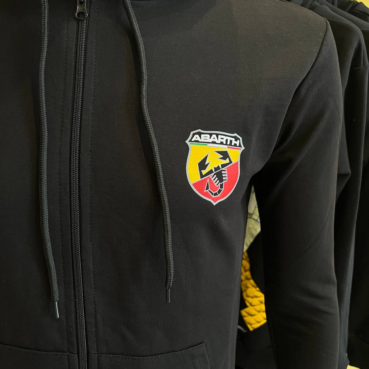 felpa nera con cerniera abarth