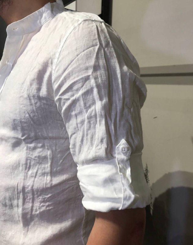 Camicia 100% lino bianca