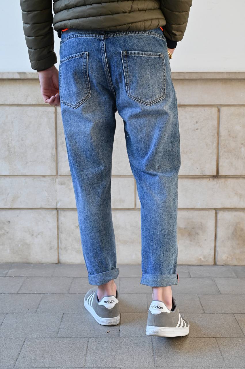 Jeans BOYFRIEND laccetto rosso