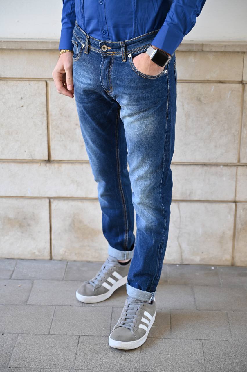 Jeans slim blu