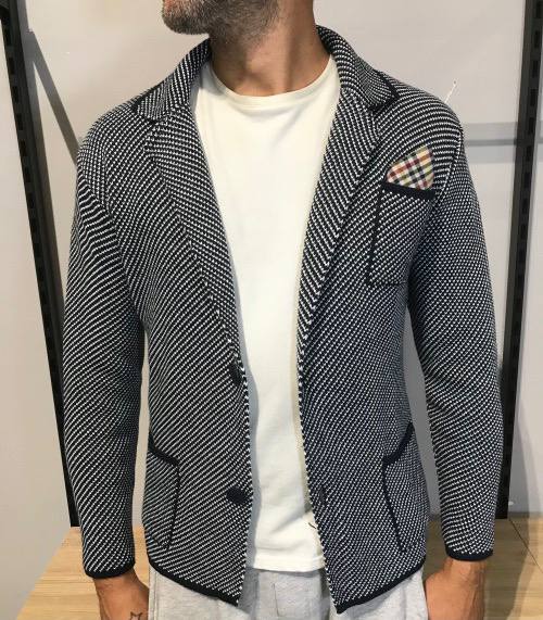 Cardigan giacca blu