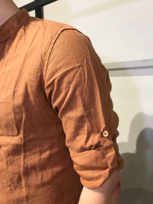 Camicia 100% lino coccio