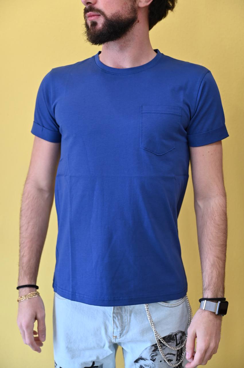 T-shirt basic colore royal