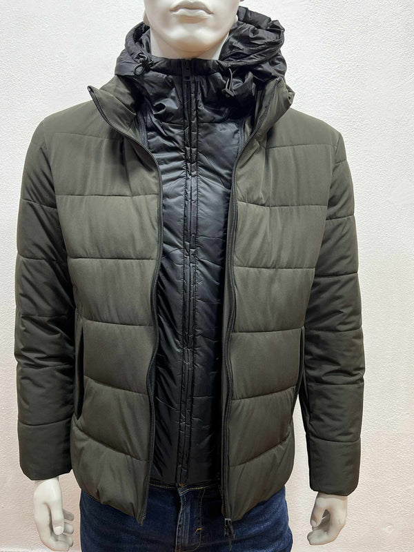 Piumino uomo in piuma d'oca verde
