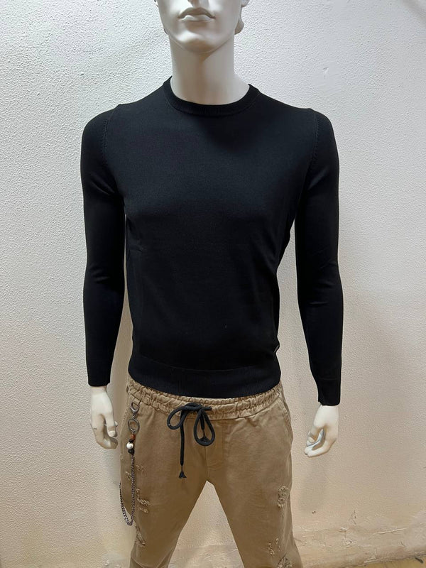 Maglia girocollo nera