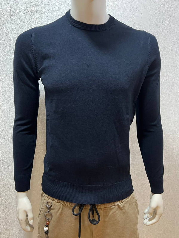 Maglia girocollo blu