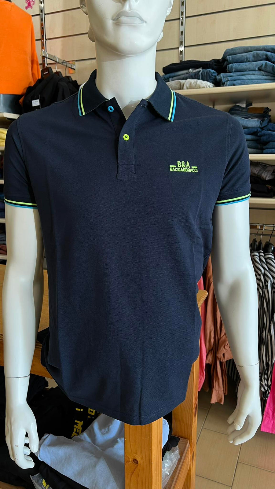 Polo baci & abbracci blu