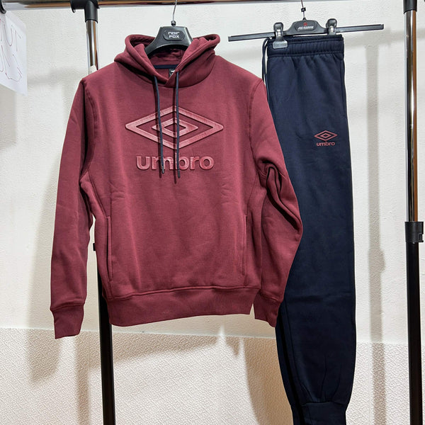 Umbro  tuta uomo con cappuccio Bordeaux