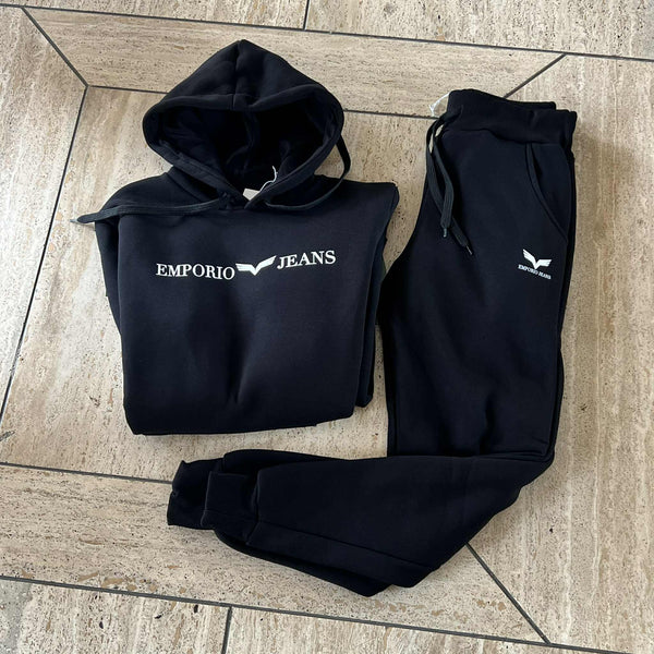 Tuta uomo con cappuccio nera