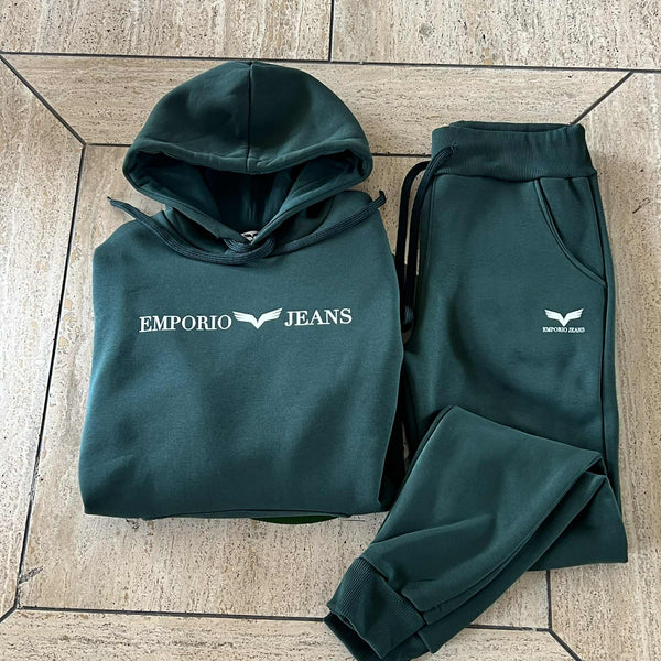 Tuta uomo con cappuccio  verde