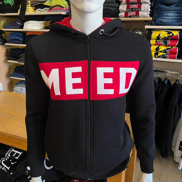 Felpa nera con cerniera