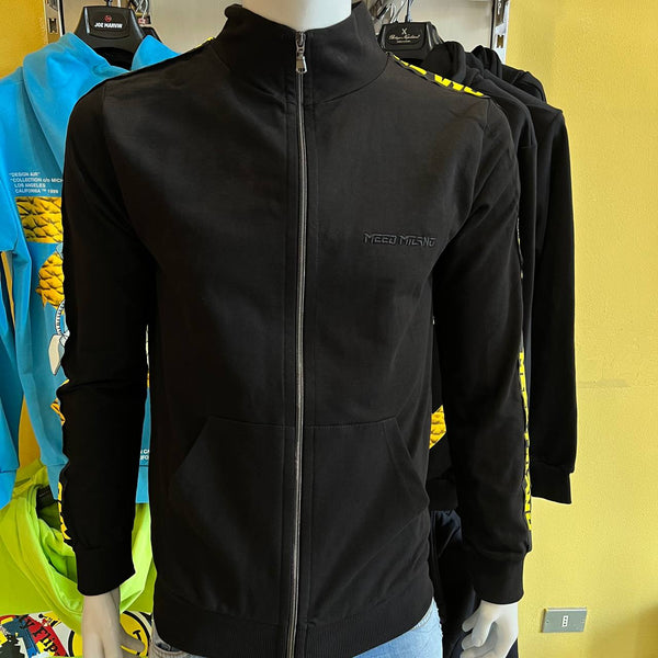 Felpa nera con cerniera meed