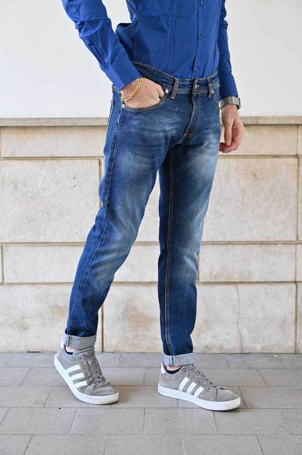 Jeans slim blu