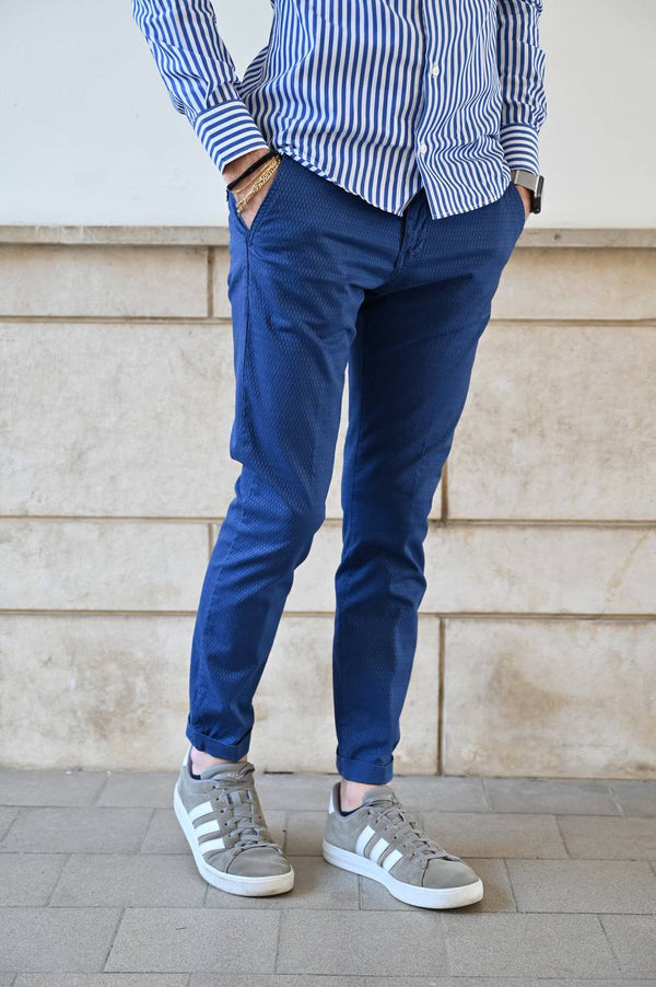 Pantalone casual blu chiaro