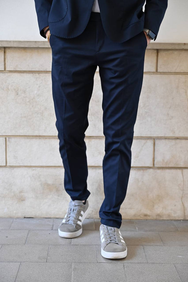 Pantalone elegante blu navy