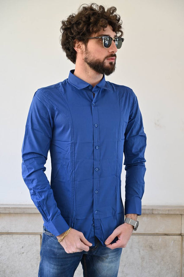 Camicia blu elettrico