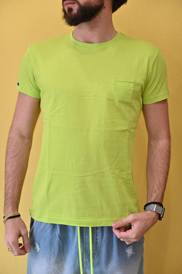 T-shirt basic color verde